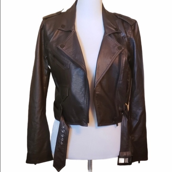 Calvin Klein Jackets & Blazers - Calvin Klein Jeans Bronze Faux Leather Moto Jacket